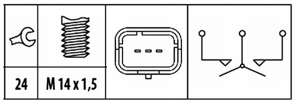 HELLA 6ZF 181 612-071 Schalter, Rückfahrleuchte