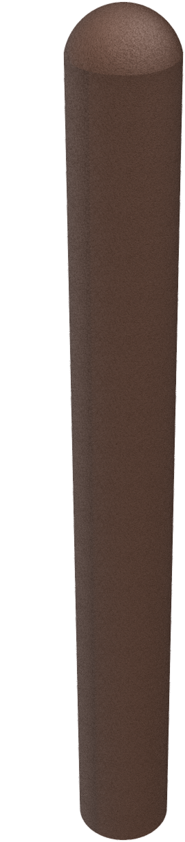 4d80ec72-ad66-4ce7-a1d6-799a69e111a7 Schake 4014150 Recyclingpfosten Halbkugelkopf Ø 150 mm Poller ohne Fräsung und Reflektoren
Farbe: braun
