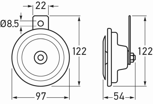 HELLA 3BA 002 768-382 Horn