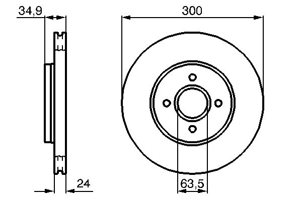 Bosch 0986479048 Bremsscheibe