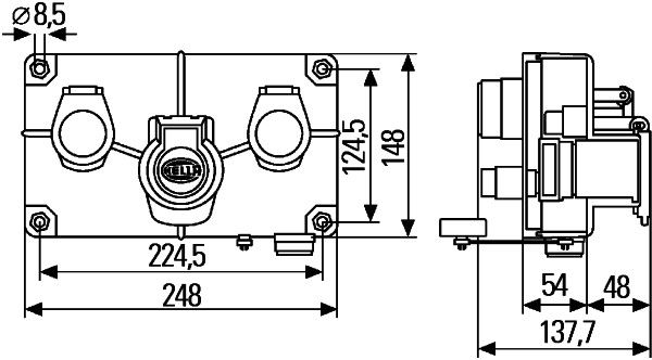 HELLA 8JE 340 165-001 Verbindungs-/Verteilerstück