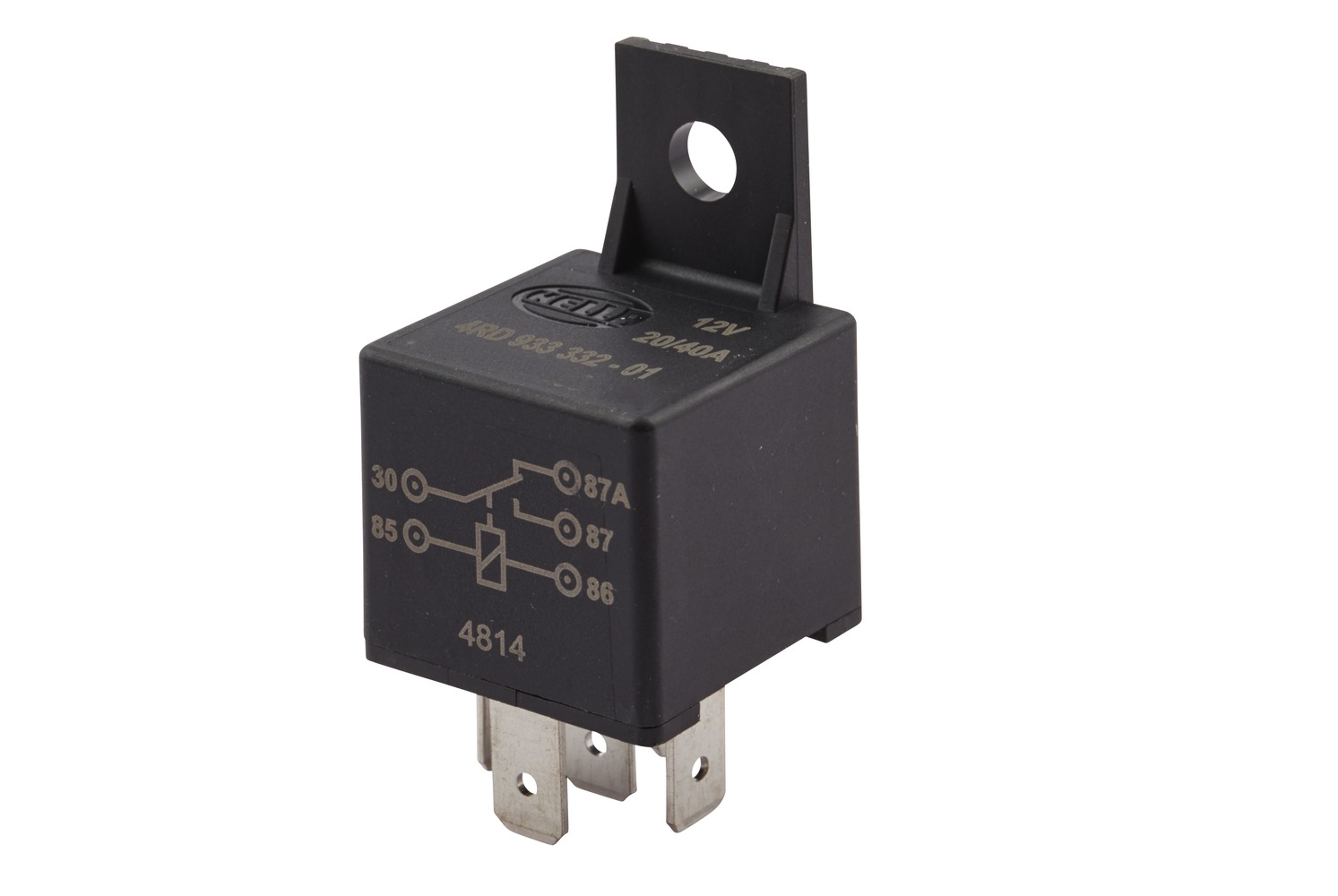 10105233a_AM0 HELLA 4RD 933 332-011 Relais, Arbeitsstrom - 12V - 5-polig - Wechsler - mit Halter