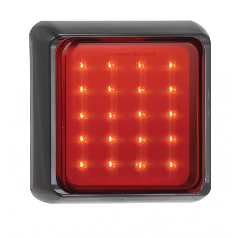LED Nebelschlussleuchte, Serie 125, 12/24 Volt, 145 mm x 145 mm, ECE geprüft