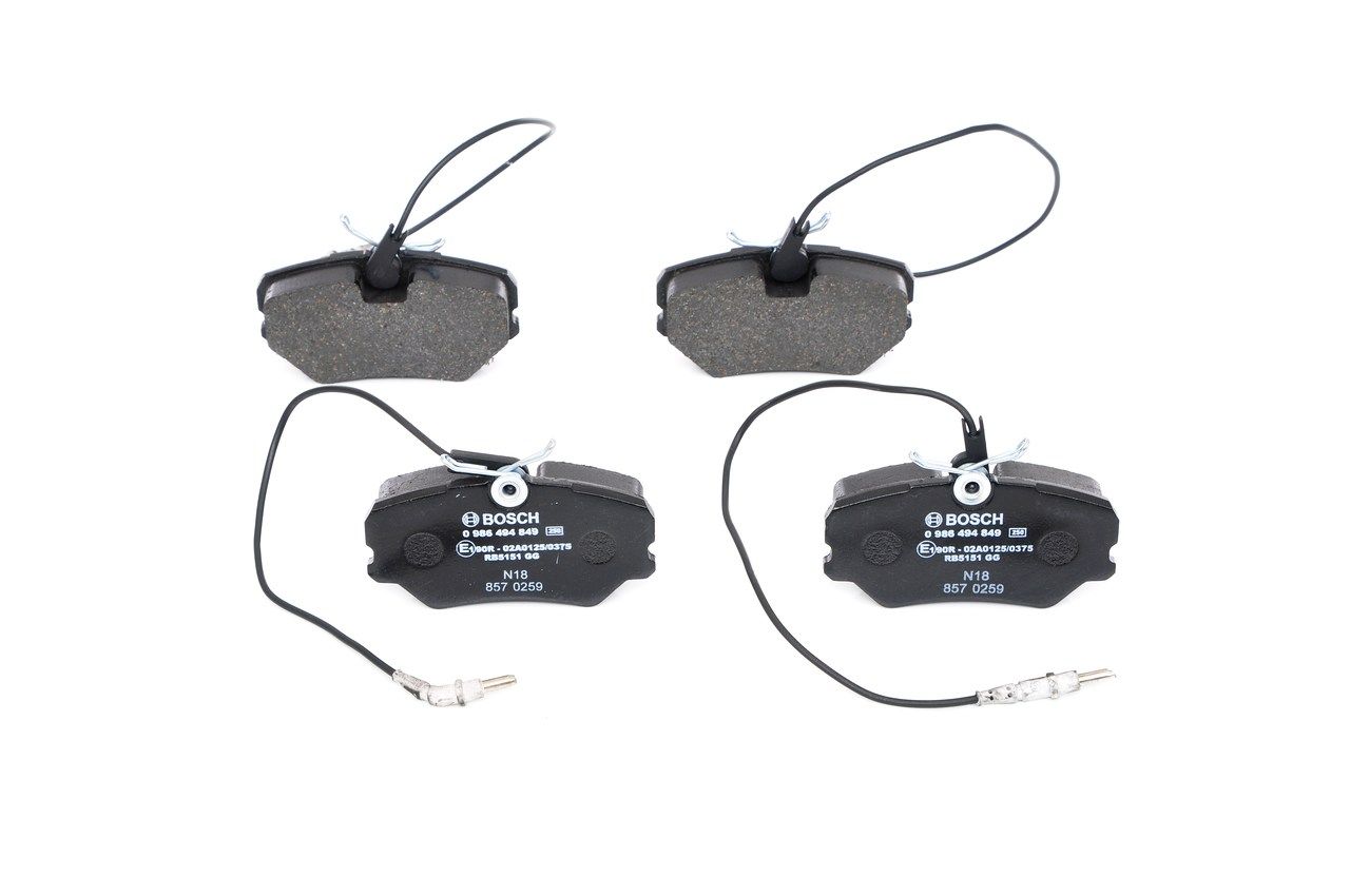 Bosch 0986494849 Bremsbelagsatz, Scheibenbremse