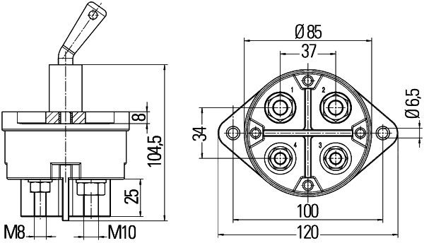 HELLA 6EK 002 843-161 Hauptschalter Batterie