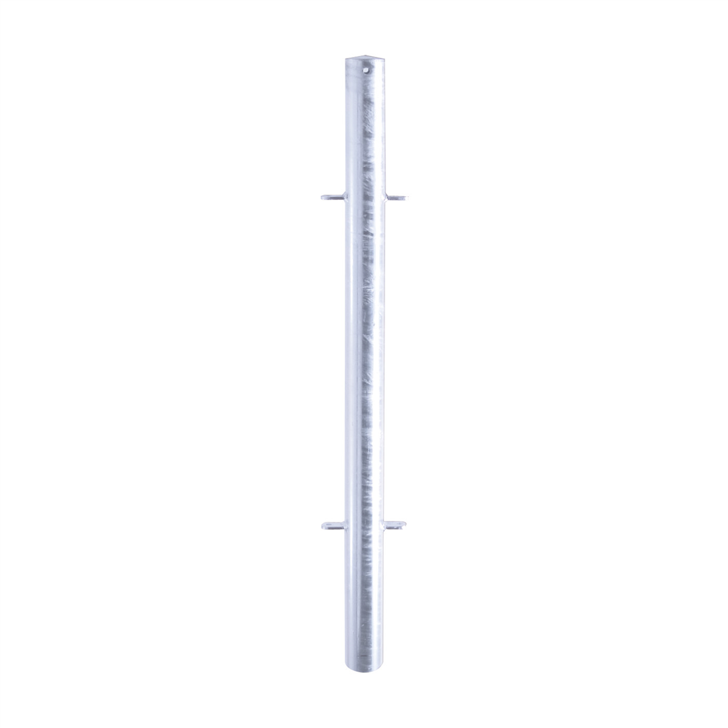 Schake 418_44B Schutzzaungitter Zaunfeld-Element und Standpfosten Standpfosten

Mittelpfosten mit 4 Verbindungslaschen feuerverzinkt und

weiß beschichtet