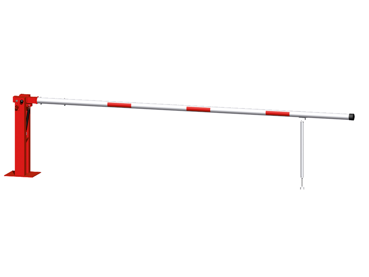 cf41c528-83d0-43f9-ad14-b2f6716e8f9b Schake 415_31FPB Handschranke mit Gasdruckfeder und Pendelstütze lichte Weite: 3000 mm mit Dreikantverschluss