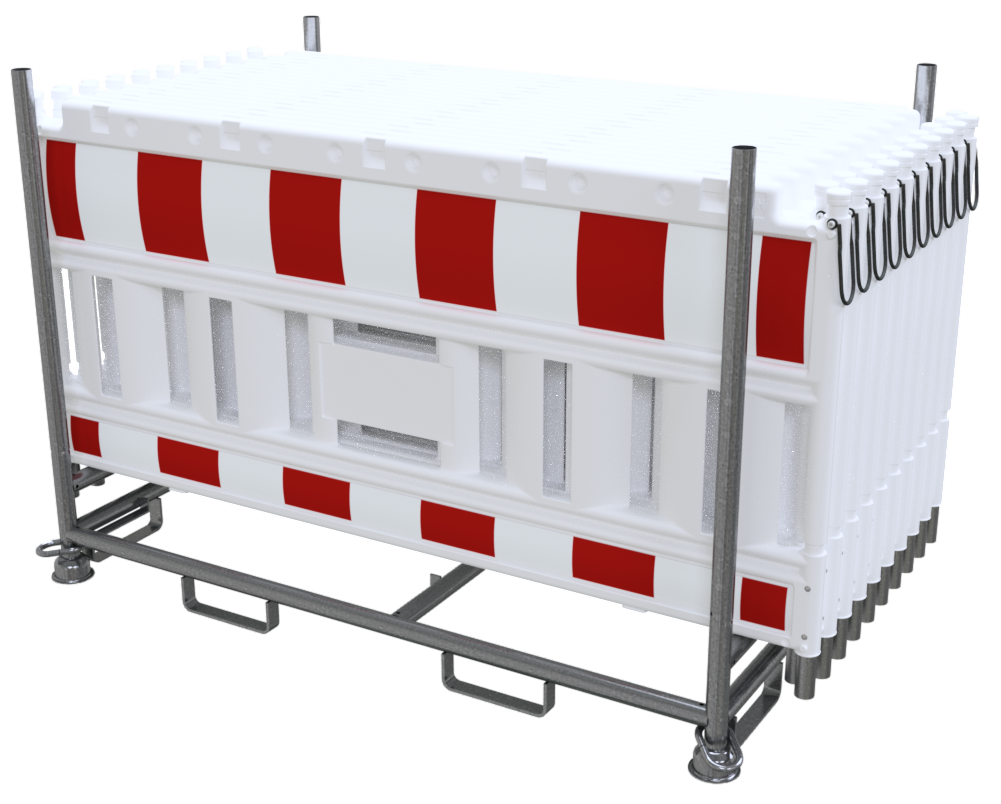 2be92838-a002-41f3-85ca-531098f5330a Schake 33420K-32001-0 SET mit 20 Absperrschrankengitter auf Stapelpalette ohne Lampenadapter mit Folie Typ RA1/A Schrankentyp NOX weiß