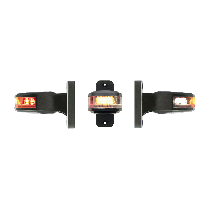 LED Flex-Umrissleuchte, Seitenmarkierungsleuchte, rot/weiß, links, 12/24 Volt
