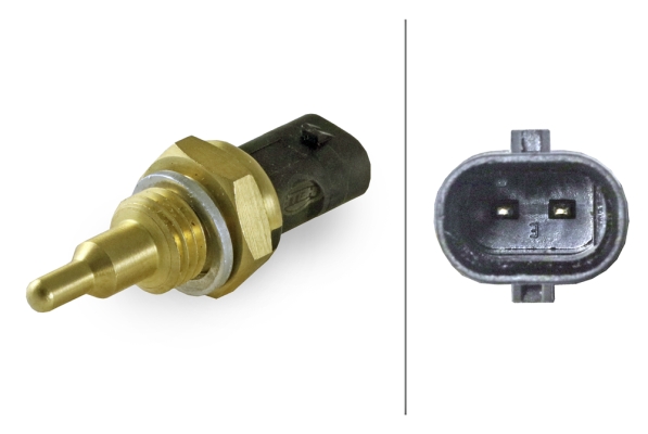 HELLA 6PT 009 309-171 Sensor, Kühlmitteltemperatur - Gesamtlänge51.5mm - mit Dichtring
