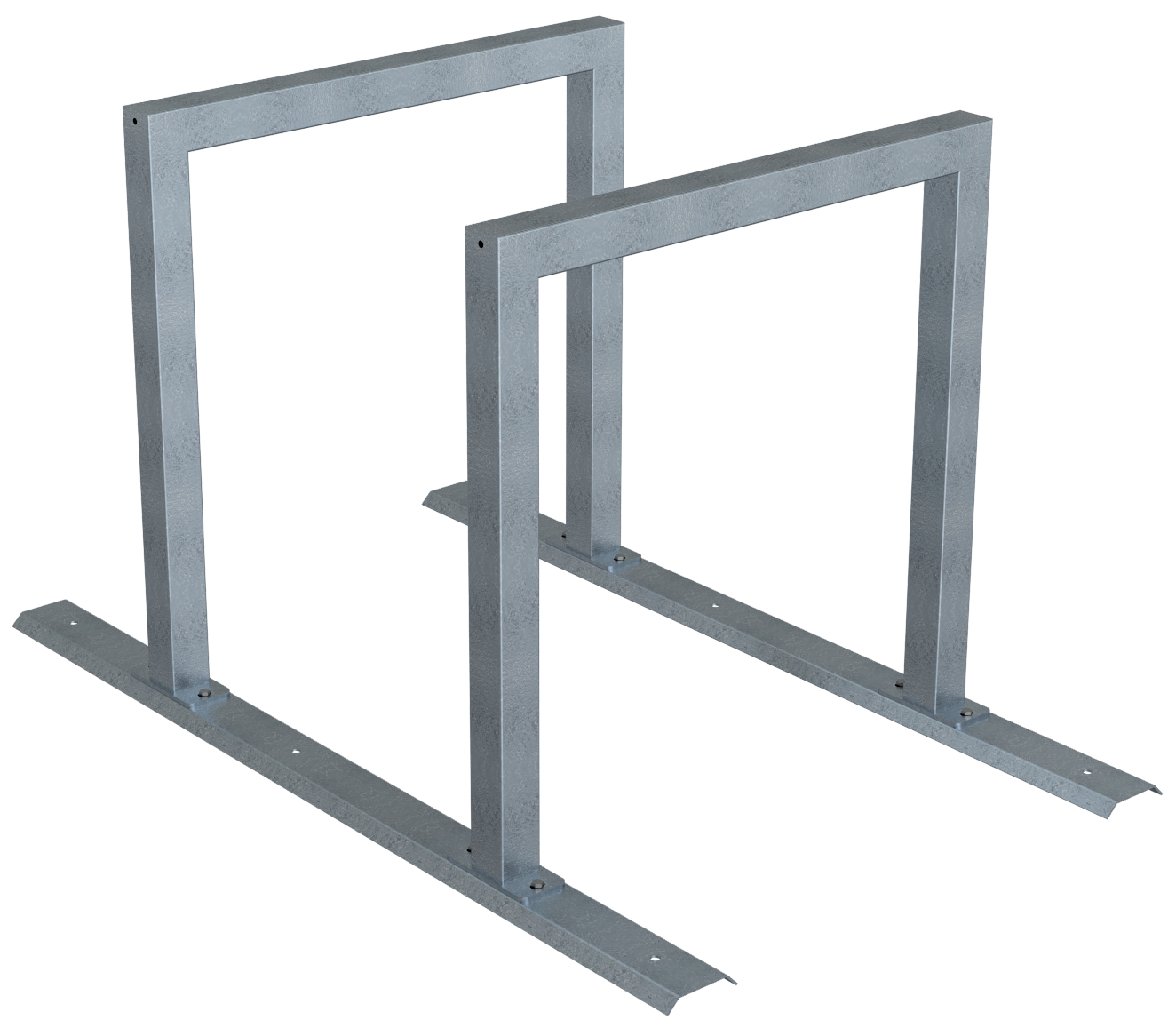 Schake | Fahrradanlehnbügel  Reihenanlage Stahlrohr 60 x 60 mm | Sch-424_20