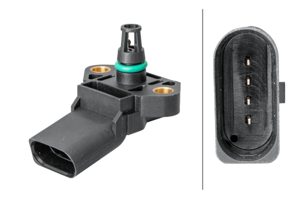 HELLA 6PP 009 400-251 Sensor, Ladedruck - 4-polig - geschraubt