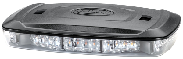 HELLA 2RL 014 566-101 LED-Warnleuchte - Micro Lightbar - 12/24V - Schraubanschluss - glasklar - gelb