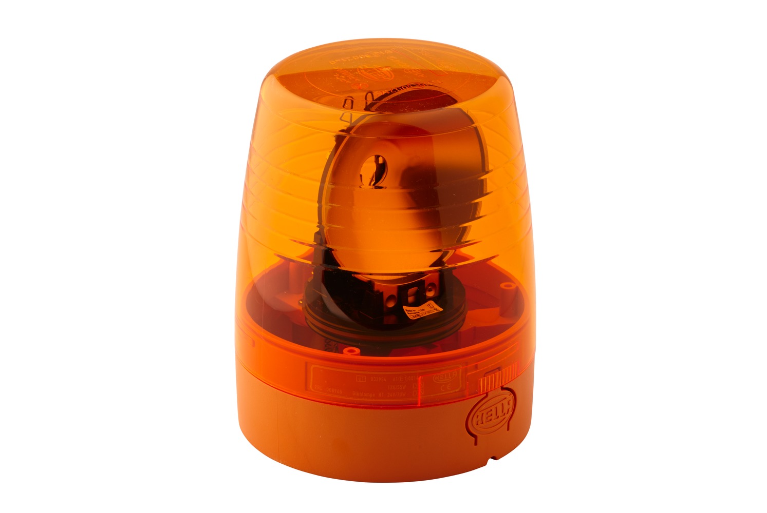 HELLA 2RL 008 965-021 Halogen-Rundumkennleuchte - KL JuniorPlus - 12/24V - gelb - Anbau/geschraubt -