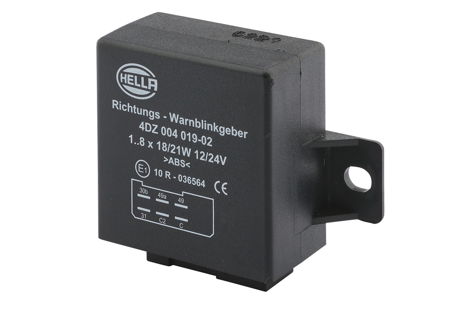 HELLA 4DZ 004 019-021 Blinkgeber - 12/24V - 6-polig - Anbau - elektronisch - mit Halter