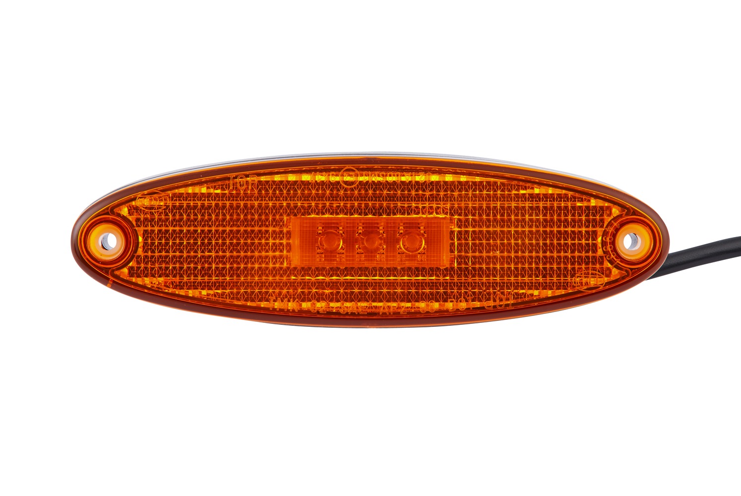 HELLA 2PS 007 943-011 Seitenmarkierungsleuchte - LED - 24V - Anbau - Lichtscheibenfarbe: gelb - LED-