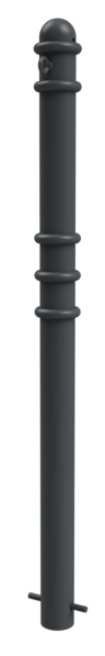 Schake 479B+1 Absperr-Stilpfosten Serie 479B Ø 76 mm ortsfest, zum Einbetonieren

mit Erdanker, Gesamtlänge ca. 1300 mm ohne Verschluss mit 1 Öse