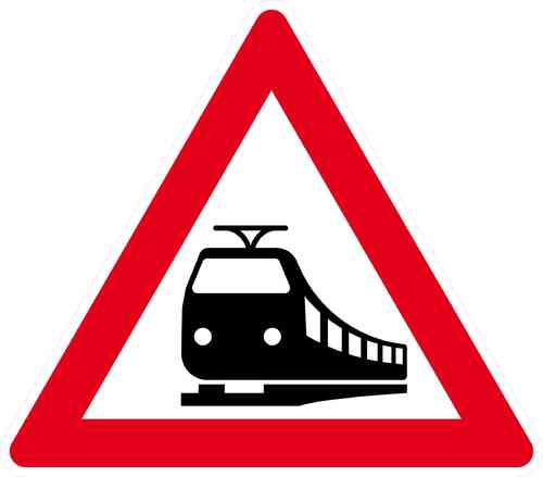 Verkehrszeichen Bahnübergang