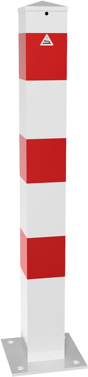 12769bc4-151d-4e25-a519-ff6830a7c347 Schake 40100P Absperrpfosten Stahlrohr 100 x 100 x 3 mm ortsfest für Dübelbefestigung feuerverzinkt ohne Öse