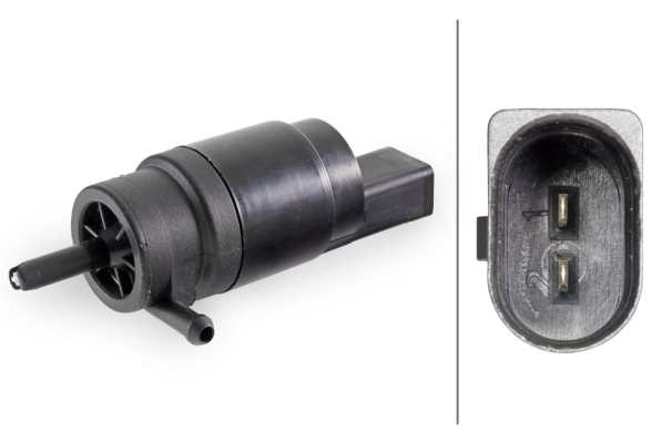 HELLA 8TW 006 848-021 Waschwasserpumpe, Scheibenreinigung - 12V - elektrisch - Monopumpe - Stecker: