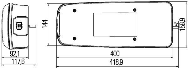 HELLA 2VD 011 511-231 Heckleuchte - Hybrid - 24V - links