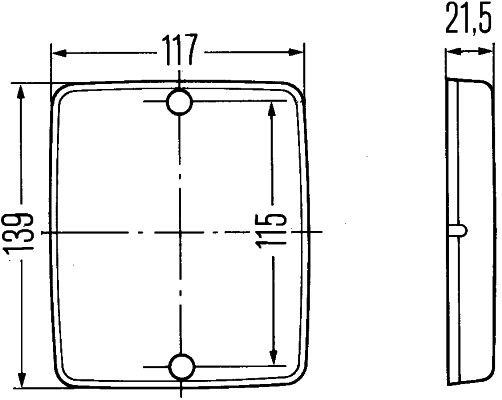HELLA 8RA 003 660-007 Rückstrahler mit Schrauben