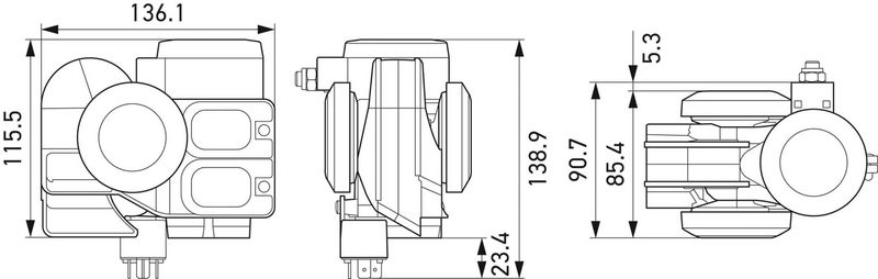 HELLA 3PB 013 410-081 Horn