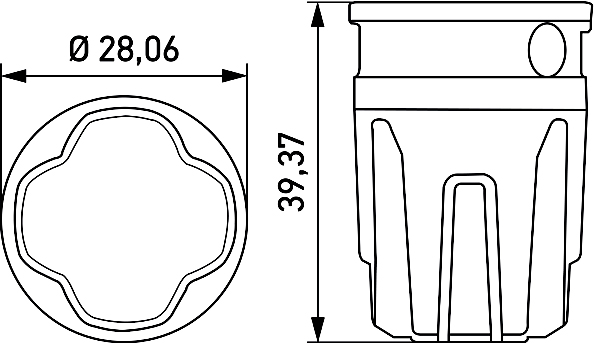 HELLA 2XD 014 564-401 Blitz-Kennleuchte - BST-Round - 12/24V - gelb - Einbau - glasklar - Anbau - Se