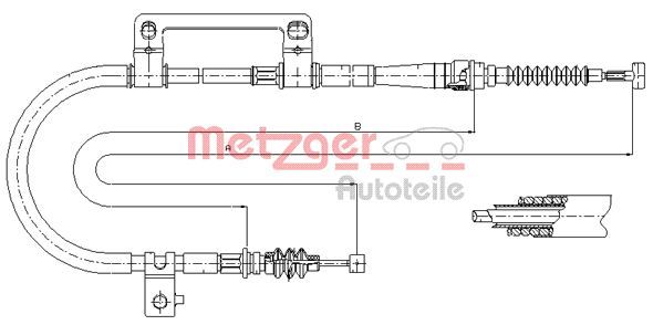 Metzger 17.6043 Seilzug, Feststellbremse