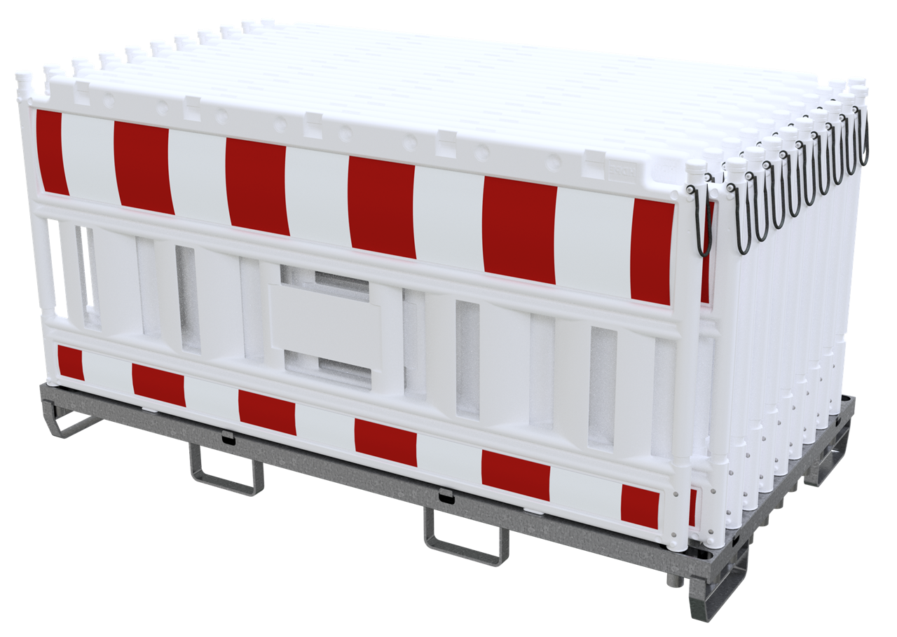 6a5b9191-3d98-4058-bfbb-798eba129b39 Schake 33420K-32003 SET mit 20 Absperrschrankengitter auf Lager- und Transporttraverse ohne Lampenadapter mit Folie Typ RA1/A Schrankentyp NOX weiß