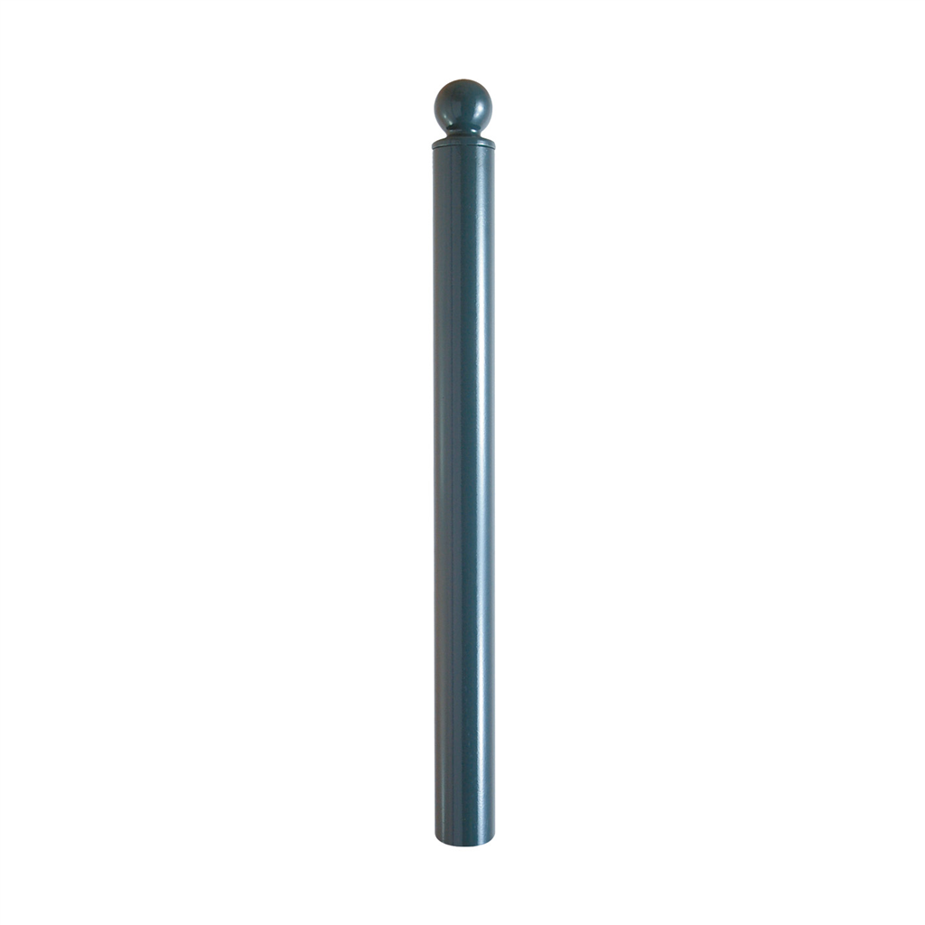 Schake 484PB Absperr-Stilpfosten Serie 484B Ø 82 mm ortsfest, für Dübelbefestigung

mit Bodenplatte 100 x 150 mm ohne Verschluss ohne Öse