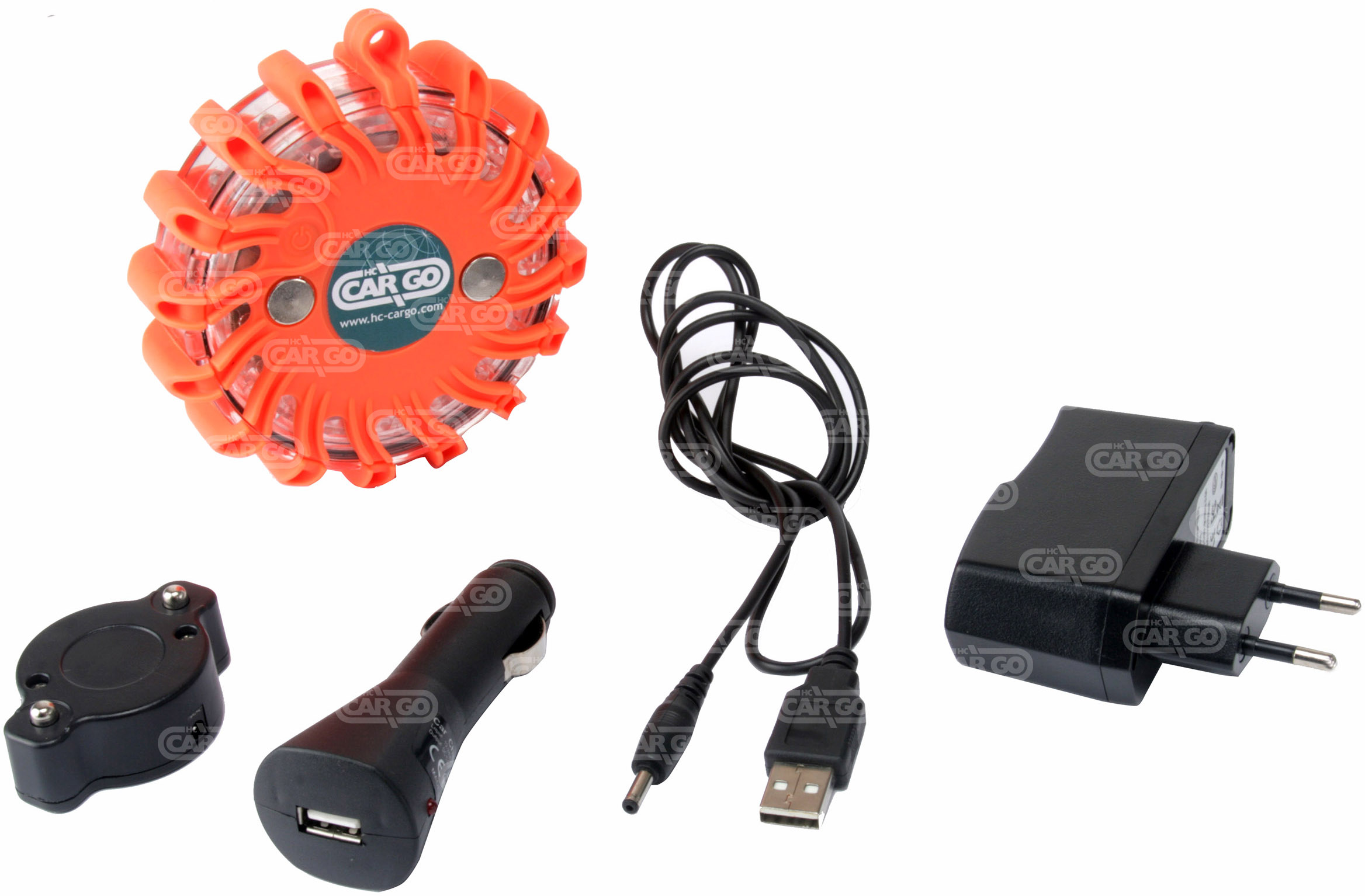 LED Warnblitzleuchte, Akkubetrieb, Orange, CE und EMC geprüft
