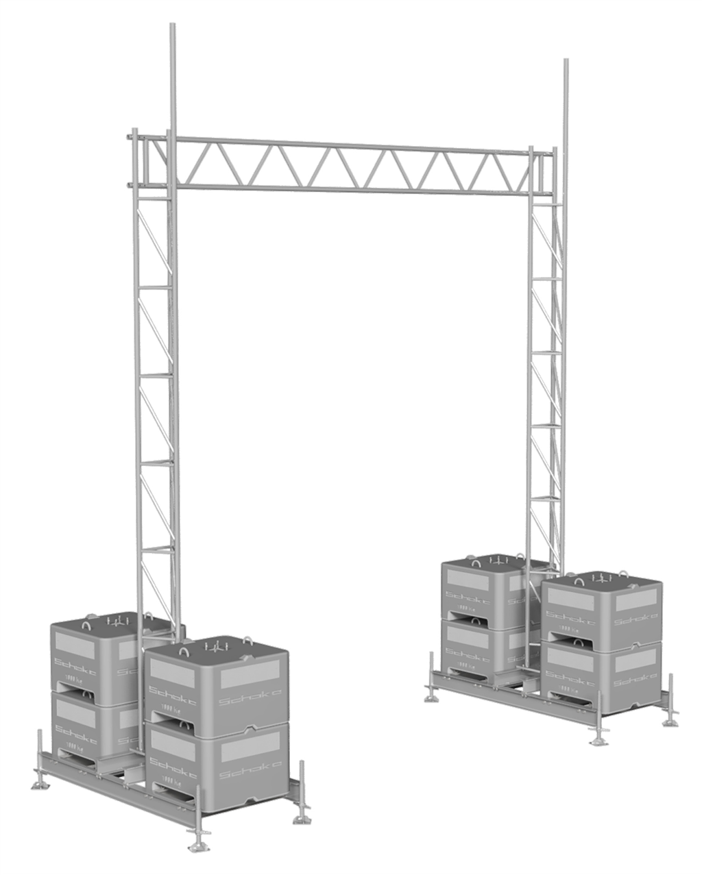 Schake 35350-SETB6 Aufstellvorrichtung Brücke Stahl-Gitterträger 6200 mm
