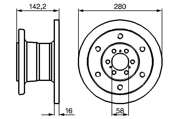 Bosch 0986478649 Bremsscheibe