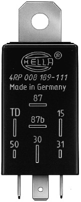 HELLA 4RP 008 189-111 Relais, Kraftstoffpumpe - 12V - 7-polig