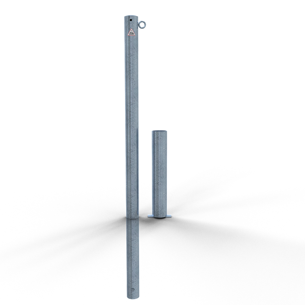 Schake | Absperrpfosten Stahlrohr Ø 60 x 2,5 mm herausnehmbar ohne Verschluss | Sch-460H/1