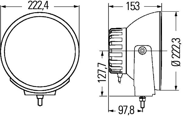 HELLA 1F8 007 560-721 Fernscheinwerfer mit Fernlicht