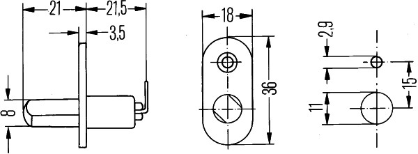 HELLA 6ZF 005 388-001 Schalter, Türkontakt - S32 - Druckbetätigung - Anschlussanzahl: 1 - geschraubt