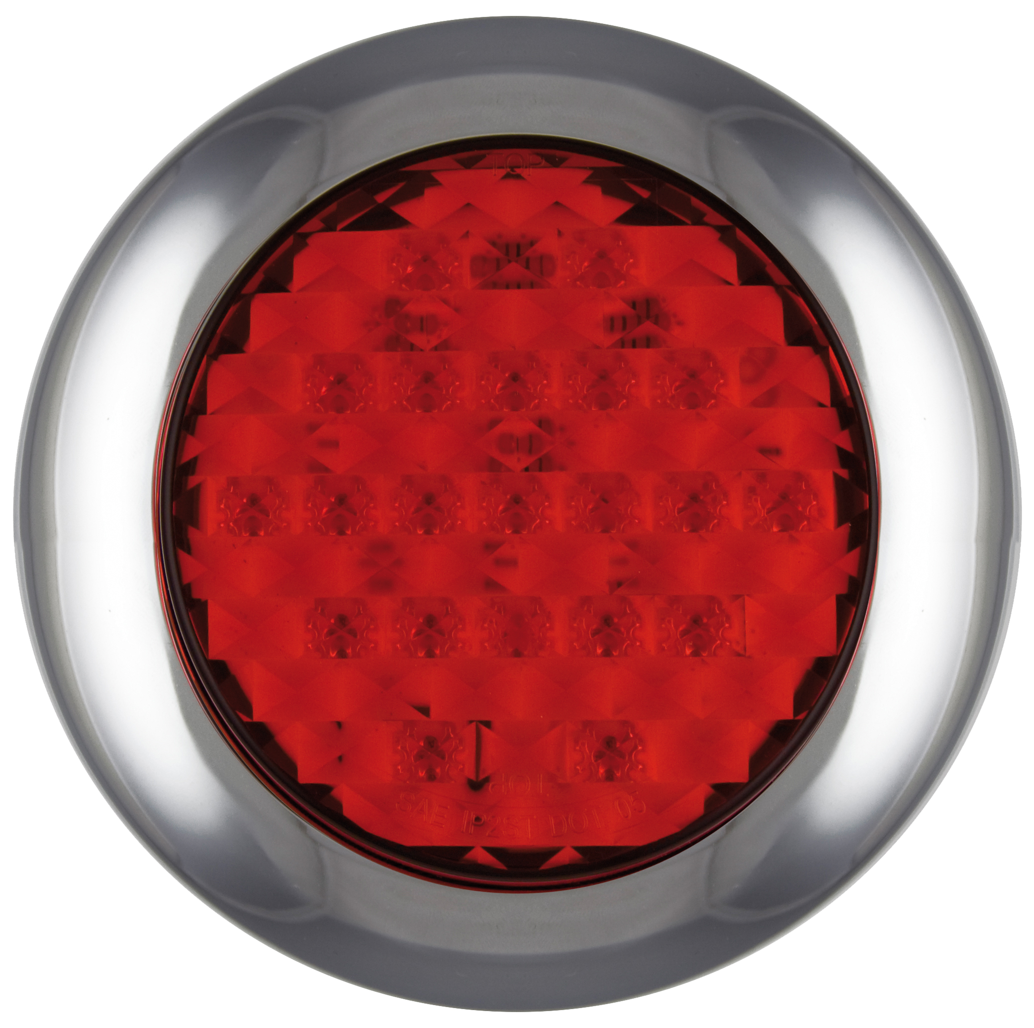 LED Nebelschlussleuchte, Chromrahmen, Rund, Serie 145, 145 mm Durchmesser
