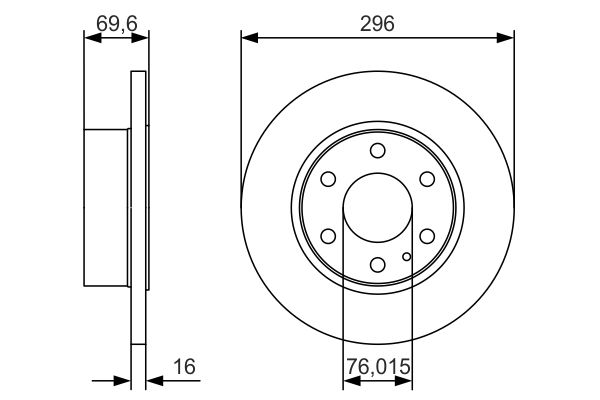 Bosch 0986479A51 Bremsscheibe
