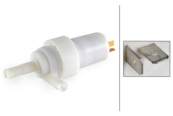 HELLA 8TW 004 764-021 Waschwasserpumpe, Scheinwerferreinigung - 12V - elektrisch - Monopumpe - 2.5ba