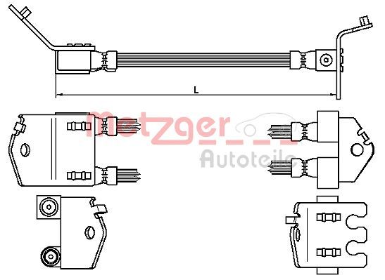 Metzger 4112543 Bremsschlauch