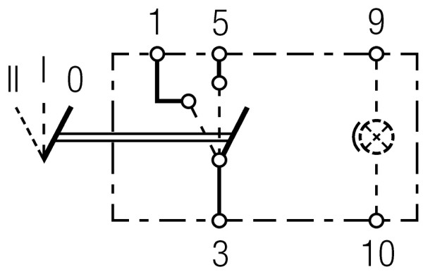 HELLA 6RH 007 832-341 Schalter - Kippbetätigung - Ausstattungsvar.: II-I-0 - Anschlussanzahl: 5