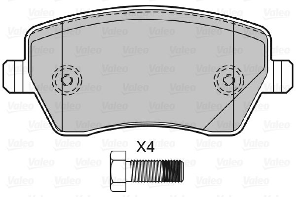 Valeo 601641 Bremsbelagsatz, Scheibenbremse