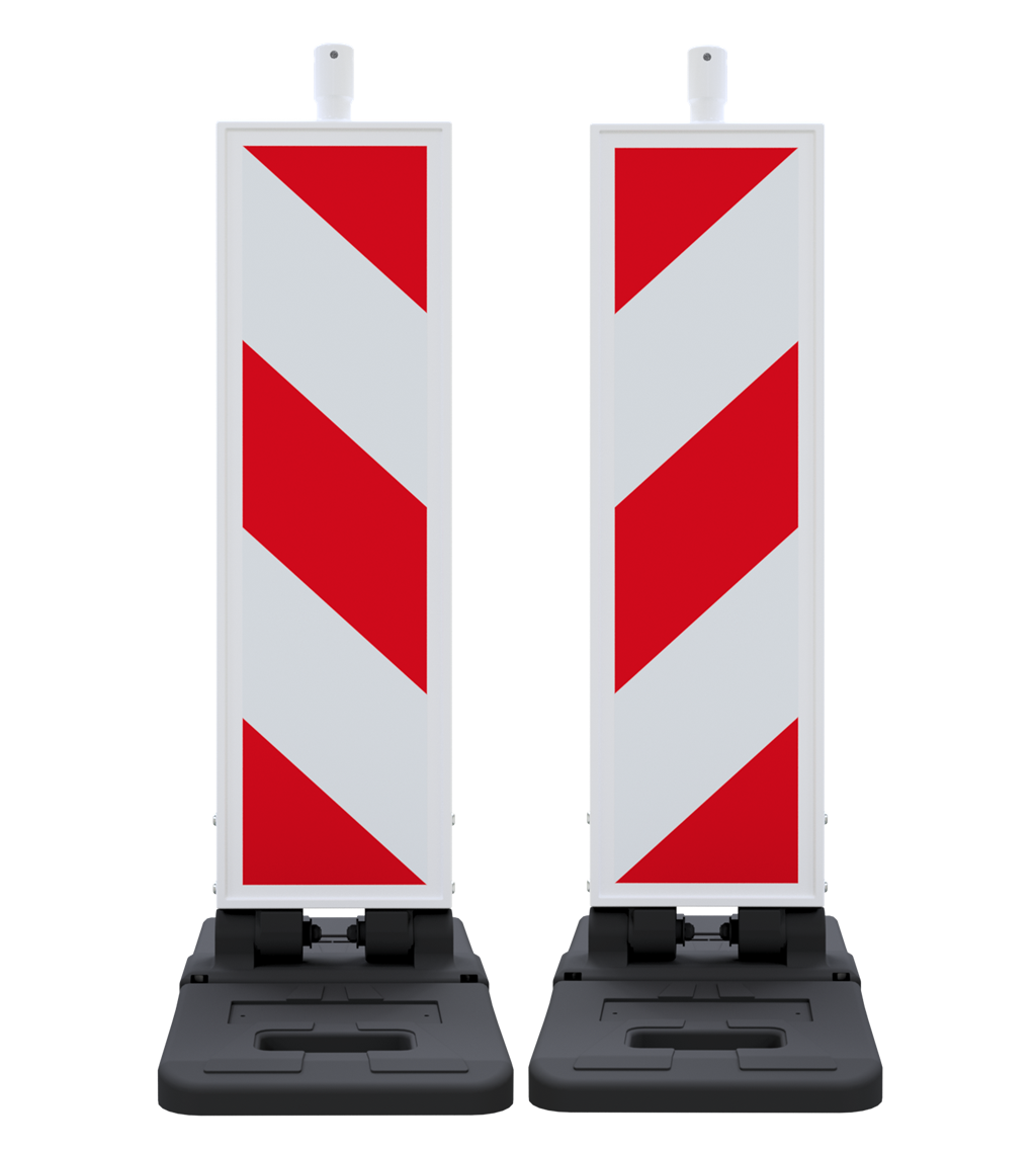 165f8d85-f0ab-4a4a-9d04-00f97a89cd46 Schake 36080 Klappbake     Folie Typ RA1/A, schraffiert doppelseitig rechts- / linksweisend