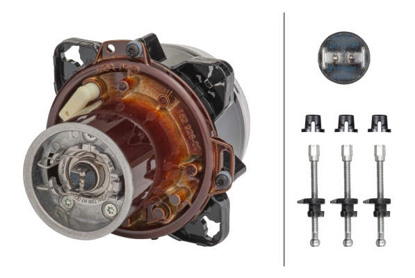 HELLA 1BL 008 193-017 DE/Halogen-Scheinwerfereinsatz, Hauptscheinwerfer - 90mm Essential - 24V - run
