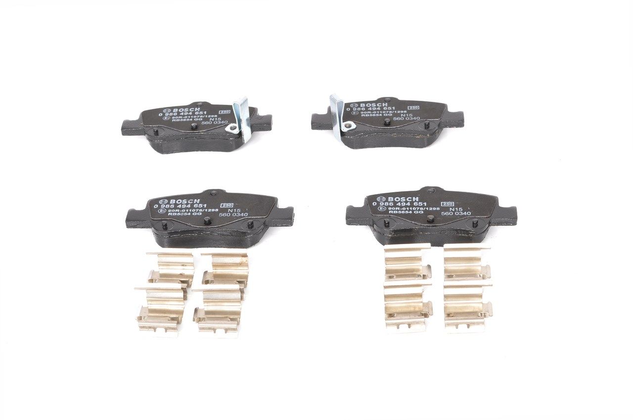 Bosch 0986494651 Bremsbelagsatz, Scheibenbremse