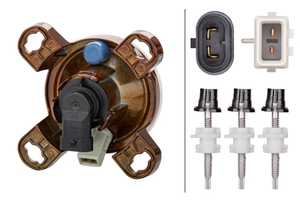 1K0_247_043-117a HELLA 1K0 247 043-117 FF/Halogen-Hauptscheinwerfer - 90mm Performance - 12V - rund - Einbau - gehärt