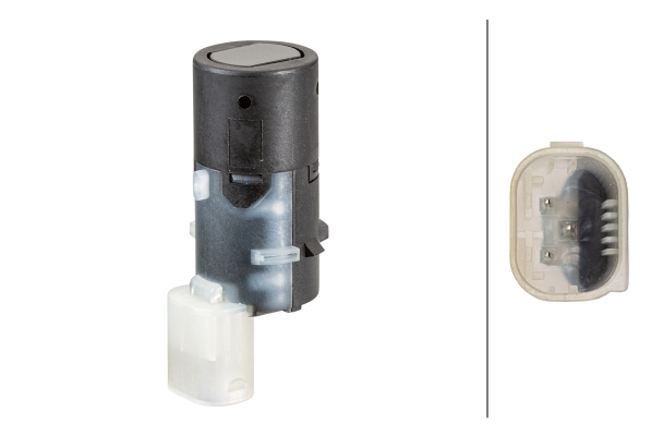 HELLA 6PX 358 141-231 Sensor, Einparkhilfe - gerade - 3-polig - gesteckt - lackierbar
