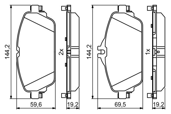 Bosch 0986494951 Bremsbelagsatz, Scheibenbremse